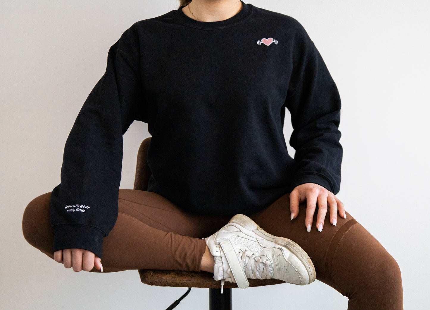 Limitless Heart Unisex Crew (Dark Heather) (Pink)