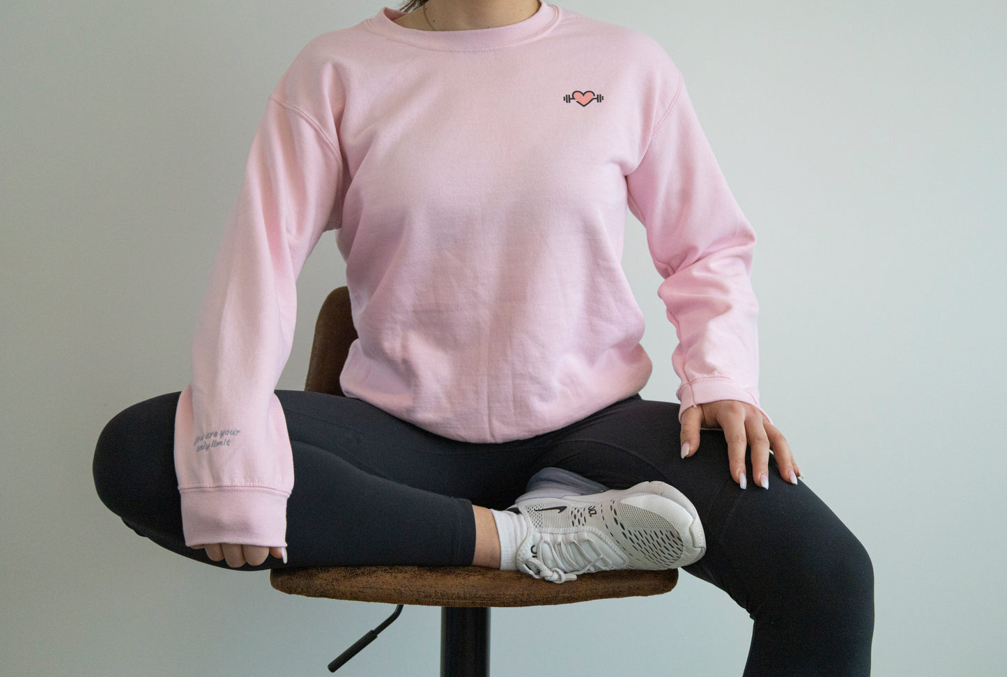 Limitless Heart Unisex Crew (Dark Heather) (Pink)